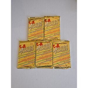 Lot Of 5 action packed football card Packs 1990